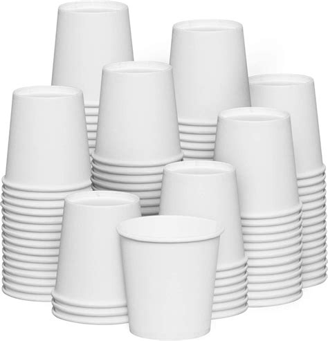 Comfy Package 4 Oz White Paper Cups Disposable Coffee Cups Espresso