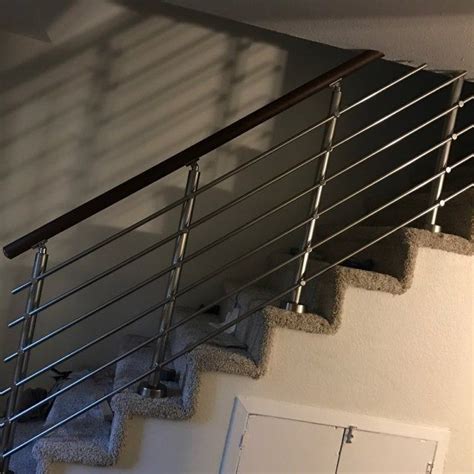Azek, timbertech, trex, fiberon, & more. Wall Mount Modern Stair Hand Rail Staircase Railing Kit ...