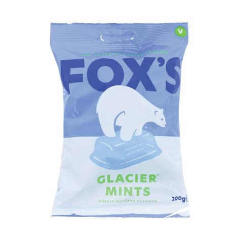 Foxs Glacier Mints Sharing Bag 200g No Artifical Colours Or Flavours Pack Of 12 0401004