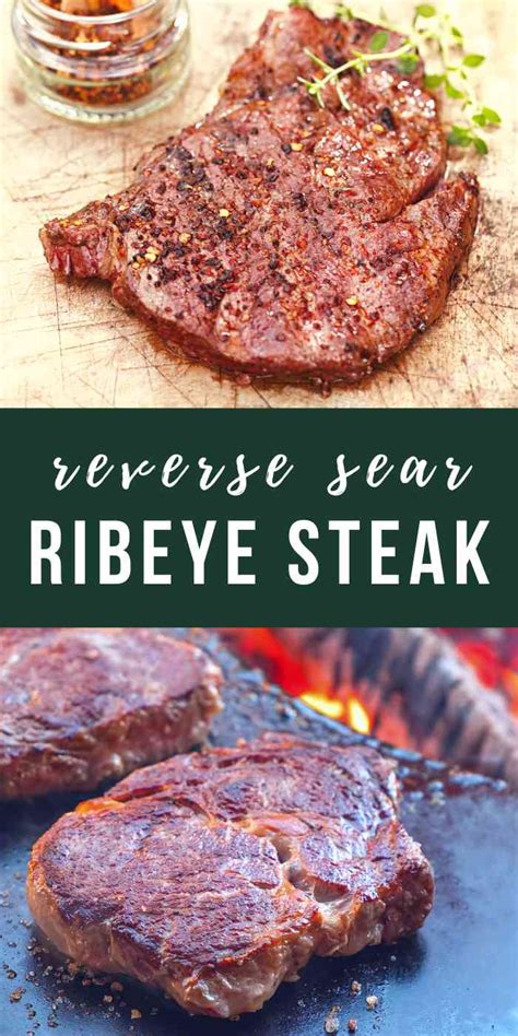 Reverse Sear Ribeye Steak Barbecue Smoked Beef