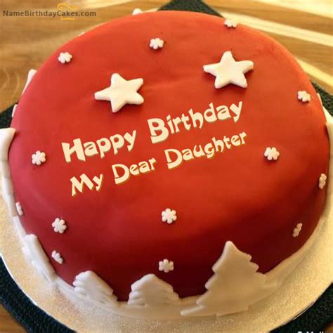 Happy Birthday My Dear Daughter Cakes Cards Wishes