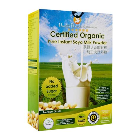 Health Paradise Organic Soya Milk Powder No Added Sugar 500g Gluten