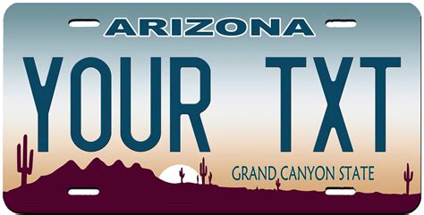Arizona Custom Personalized License Plate Novelty Automobile Accessory