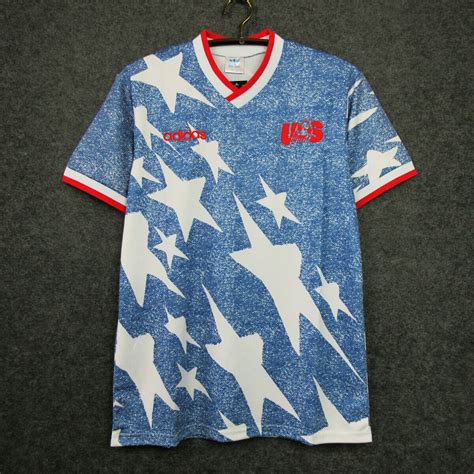 Vintage Mens 1994 Usa Away Soccer Jersey Denim All Sizes Etsy