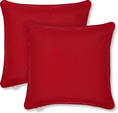 austin horn classics sunbrella cherry red corded edge 20 inch indoor outdoor pillow
