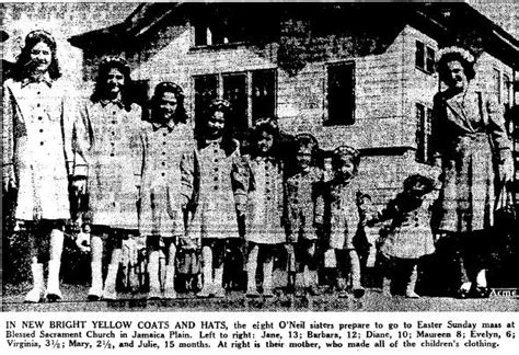 Remember Jamaica Plain The Ten Oneil Sisters