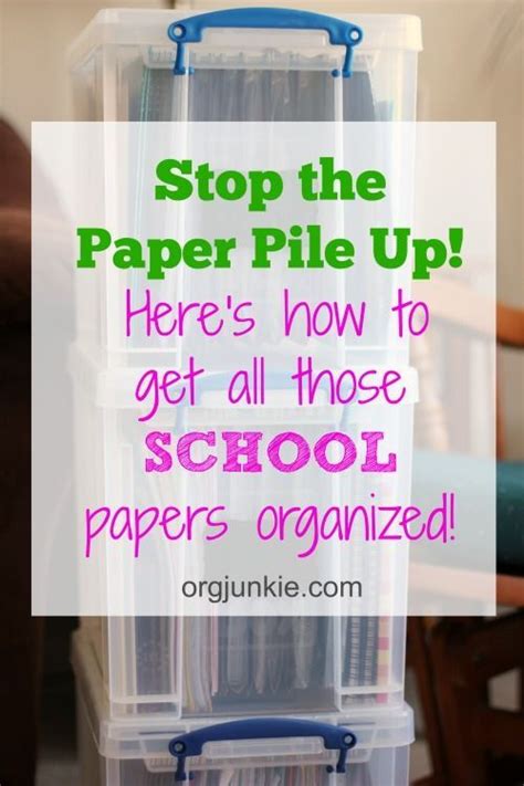 The Easiest Way To Store And Organize School Papers School Paper