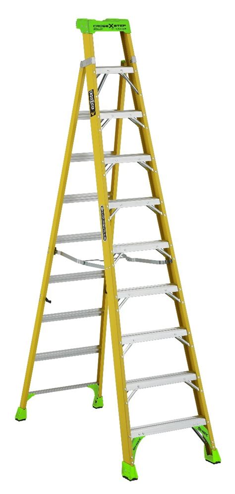 Louisville Fiberglass Step To Shelf Ladder 10 Foot Fxs1410hd Safety