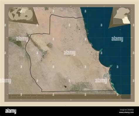 Al Ahmadi Province Of Kuwait High Resolution Satellite Map Corner