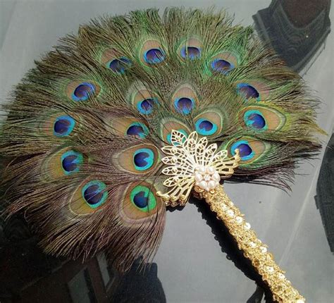 Superior Peacock Feather Fan Including Mail Crew Shooting Props Fan