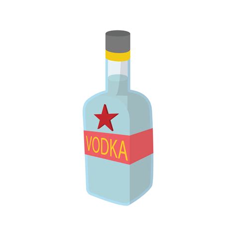 Icono De Botella De Vodka Estilo De Dibujos Animados 14152332 Vector