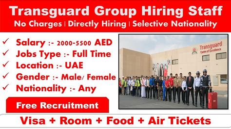 Transguard Group Hiring Staff In Dubai Abu Dhabi And Sharjah Uae 2022