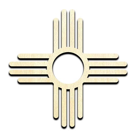 Zia Sun Symbol New Mexico Laser Cut Out Unfinished Wood Shape Craft