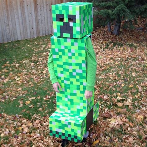 Creeper Minecraft Kostüm Selber Machen Maskerixde Karneval Kostüm Selber Machen Halloween