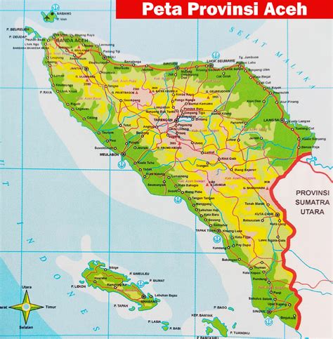 Peta Pulau Sumatera Lengkap Dengan Keterangan Provinsi Tarunas