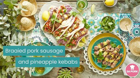 Braaied Pork Sausage And Pineapple Kebabs Youtube