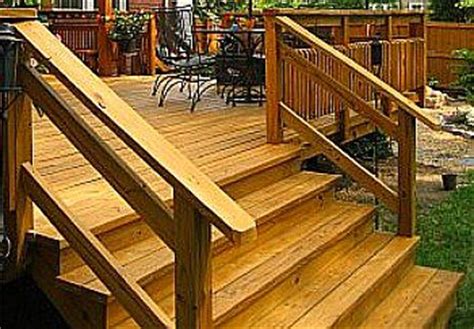 Amazing gallery of interior design and decorating ideas of stair handrail in entrances/foyers by elite interior designers. Wide deck stairs | Outdoor stair railing, Outdoor stairs ...