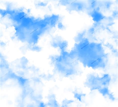 Blue Clouds Seamless Background Texture Bright Vibrant Sky Etsy
