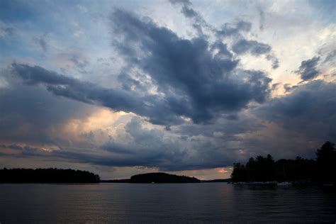 Moody Sky Over Lake Free Nature Stock Photo