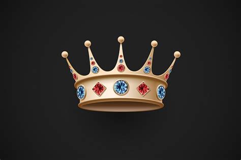 Realistic Golden Crown Crowning Pre Designed Vector Graphics