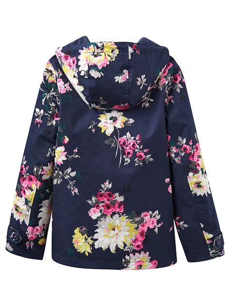 Joules Right As Rain Coast Waterproof Printed Jacket French Navy Floral