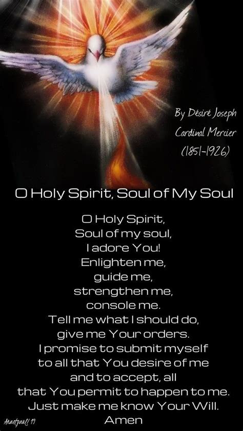 Our Morning Offering Ndash 29 October Ndash O Holy Spirit Soul Of My
