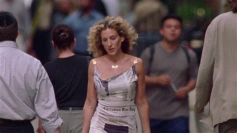 Christian Dior Daily Newspaper Dress Of Sarah Jessica Parker As Carrie Bradshaw In Sex And The