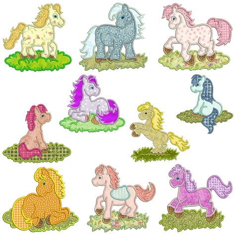 Choose from a vast selection of machine embroidery designs and patterns now at embroidery central. ** PONY ** Machine Applique Embroidery Patterns ** 10 ...