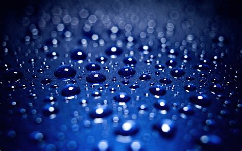 Water Drops Nature Blue Blue Background Water Drops Hd Wallpaper