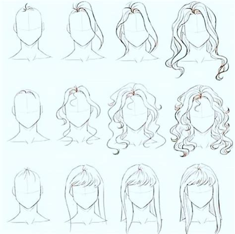 How To Draw Female Hair Step By Step