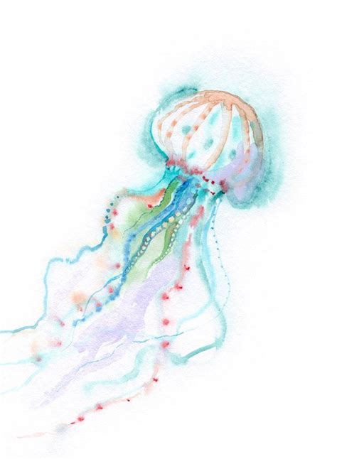 Jellyfish Print Sea Life Art Diving Lover T Deep Sea