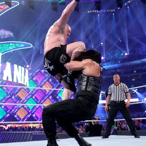 Wrestlemania Roman Reigns Vs Brock Lesnar Wwe Photo