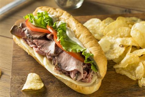 Homemade Roast Beef Deli Sandwich Stock Image Image Of Delicious