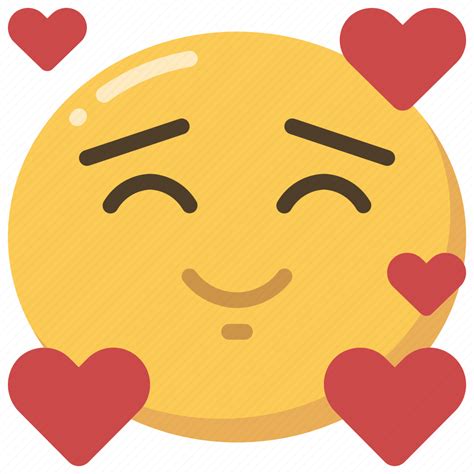 Emoji Emoticon Happy Hearts In Love Loved Icon Download On