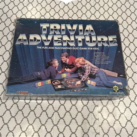 Trivia Adventure Board Game Pressman 1983 Vtg Trivia For Ages 7 Adult