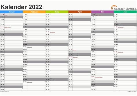 Kalender 2022 Monatsübersicht Zum Ausdrucken Kalender Ausdrucken