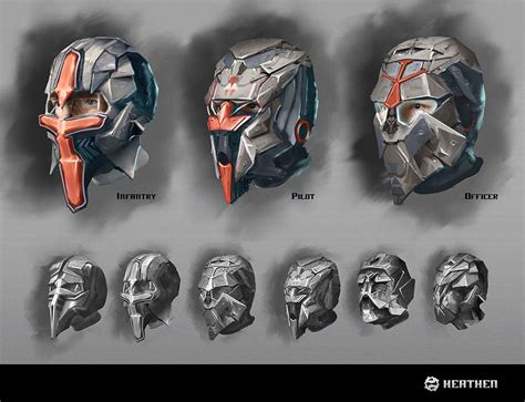 Helmet Concepts By Long Pham On Deviantart Helmet Concept Sci Fi