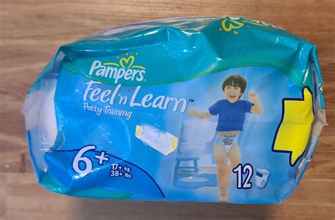 Vintage 2006 Diapers Pampers Feel N Learn 12 Nappies 17kgs New