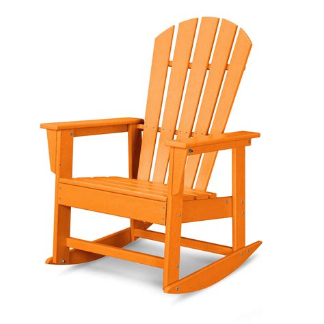 This charming polywood presidential rocking chair is as comfortable as it is functional. POLYWOOD South Beach Patio Rocking Chair - Orange | Patio ...