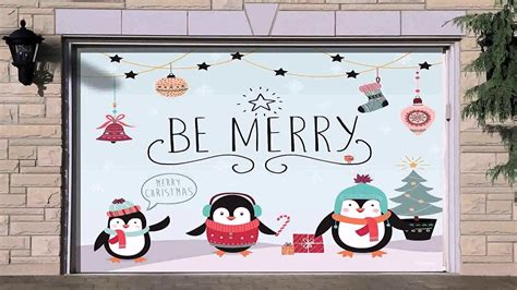 Garage door christmas decorations