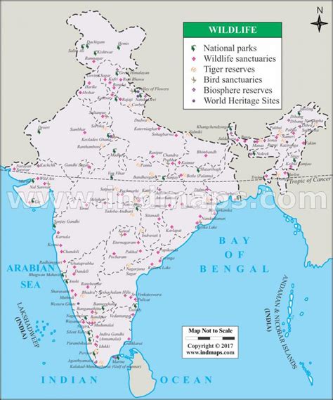 National Parks Location Map Of India