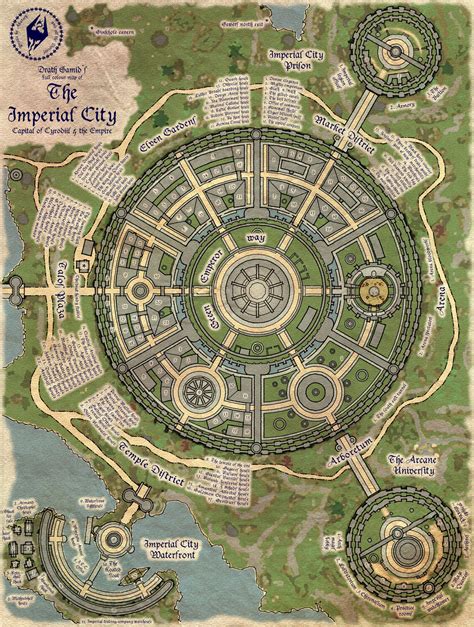 Tes Iv Imperial City By Samofsuthsax Elder Scrolls Oblivion Map