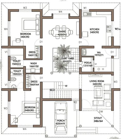 4 Bedroom House Plans In Kerala Double Floor Floorplansclick