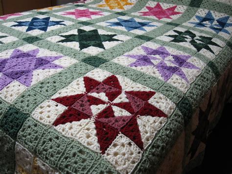 Star Motif Granny Square Bedspread ⋆ Crochet Kingdom