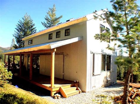 Prefabricating our steel buildings ahead of time is the primary reason why our building system can save you up to 50% when compared to the cost of traditional construction methods. Cosy Metal Building Cabin w/ Wrap Around Porch (HQ Plans ...