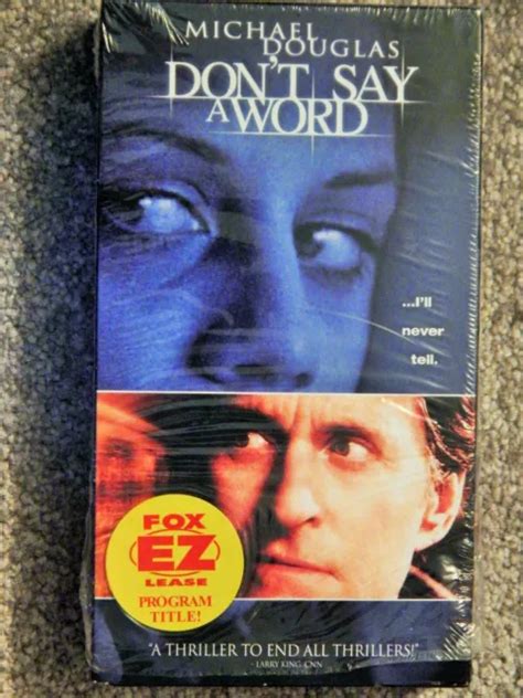 Dont Say A Word Vhs 1990s Rare Screener Michael Douglas Thriller 8