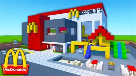 Minecraft Tutorial How To Make A Modern Mcdonalds Playplace Mega