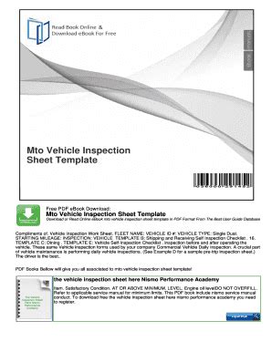 Department of transportation (dot) inspection. vehicle inspection checklist excel - Printable Governmental Templates to Fill Out & Download ...