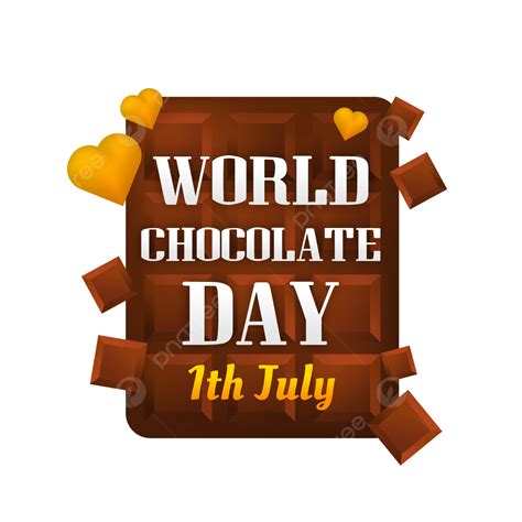 World Chocolate Day Vector Hd Images World Chocolate Day 3d Cool