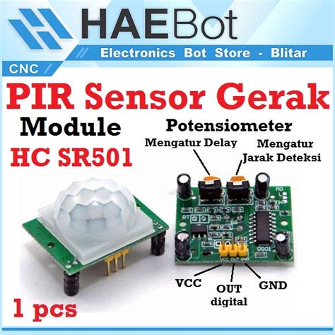 Jual Haebot Pir Sensor Phyroelectric Hc Sr501 Infrared Sensor Gerak 3